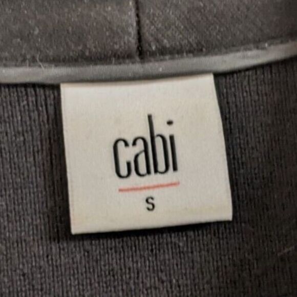 CAbi # 3351 "Tailor" Ponte Full Zip Black Coat w/Back Sweater Knit Size Small - Picture 7 of 15